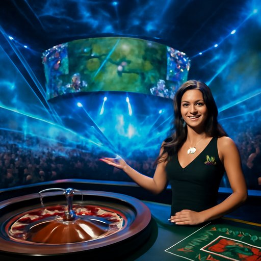 bb8 dealer speaking beside roulette wheel